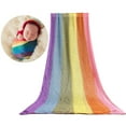 thumbnail image 6 of YOSADIER 1Pcs Infant Photography Prop Rainbow Wrap for Newborn Sleeping Blanket 15.7X15.7in, 6 of 8