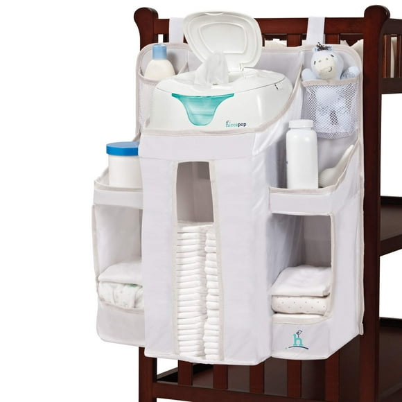 Nursery Organizer and Baby Diaper Caddy,Hanging Diaper Organization Storage,with 2 pockets for kids