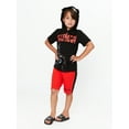 thumbnail image 2 of Batman Boys Cosplay Hooded Top & Shorts, 2-Piece Outfit Set, Sizes 4-10, 2 of 6