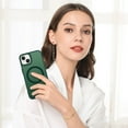 thumbnail image 2 of DOMAVER iPhone 15 Plus Case / iPhone 14 Plus Case 6.7 Inch with MagSafe, Slim Matte Protective Cover - Shockproof Translucent Dark Green Phone Case, 2 of 8