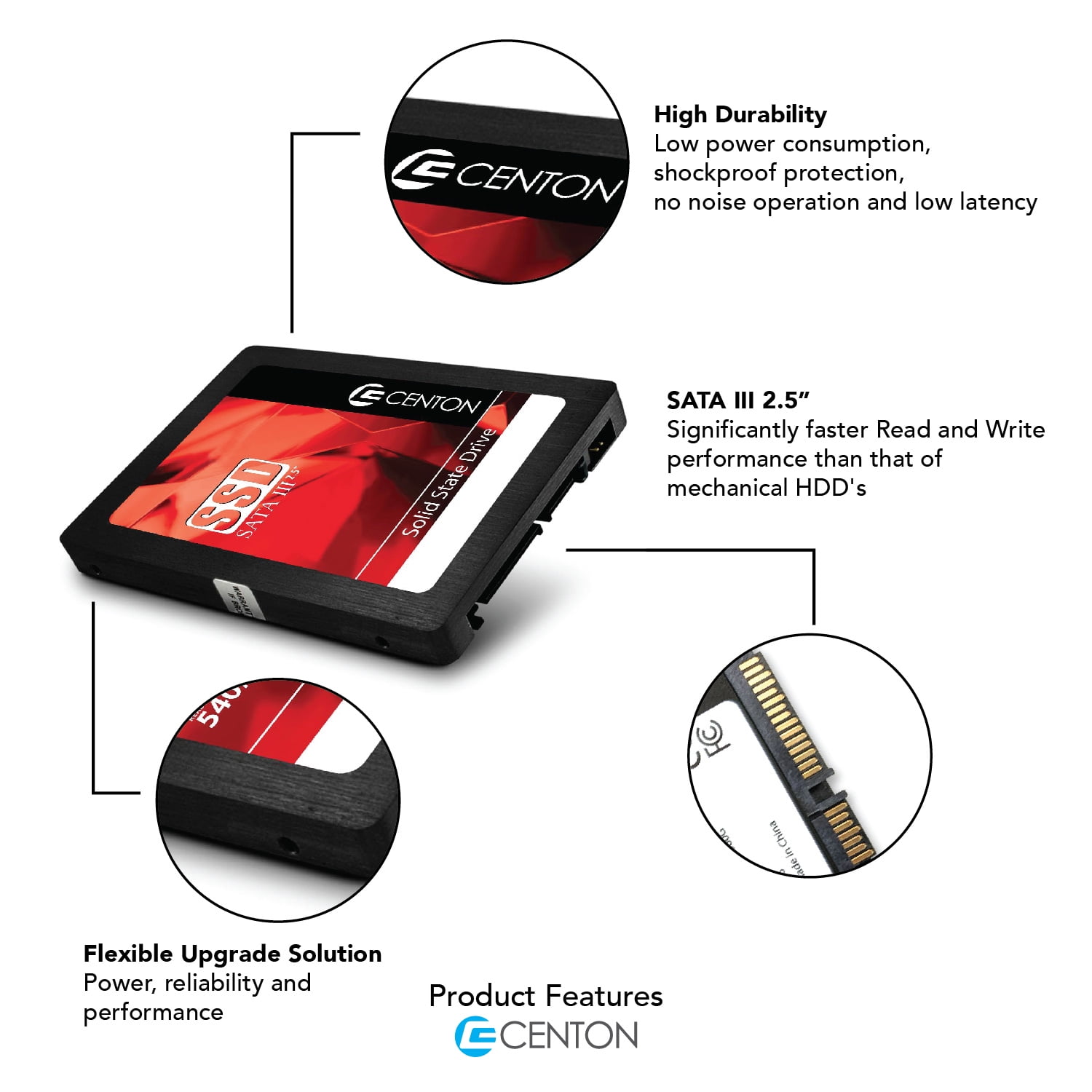 Centon 1 TB Solid State Drive - 2.5" Internal - SATA (SATA/600) - Notebook, Desktop PC Device Supported