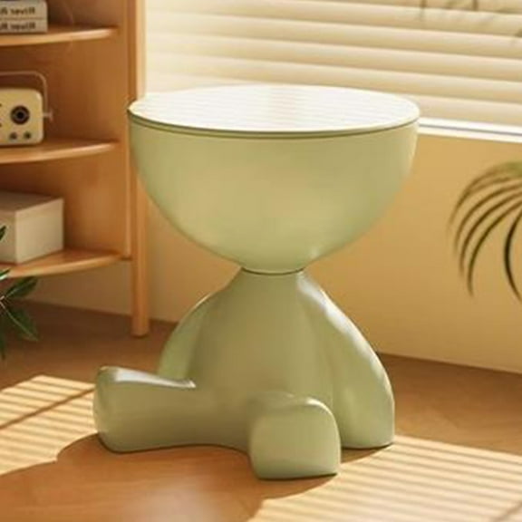 Taicans End Table,Circle Coffee Table,Sofa End Table Nightstand,Small Night Stand End Table Side Furniture,Modern Bedside Home Decor for Living Room,Small Spaces,Easy Assembly-Green