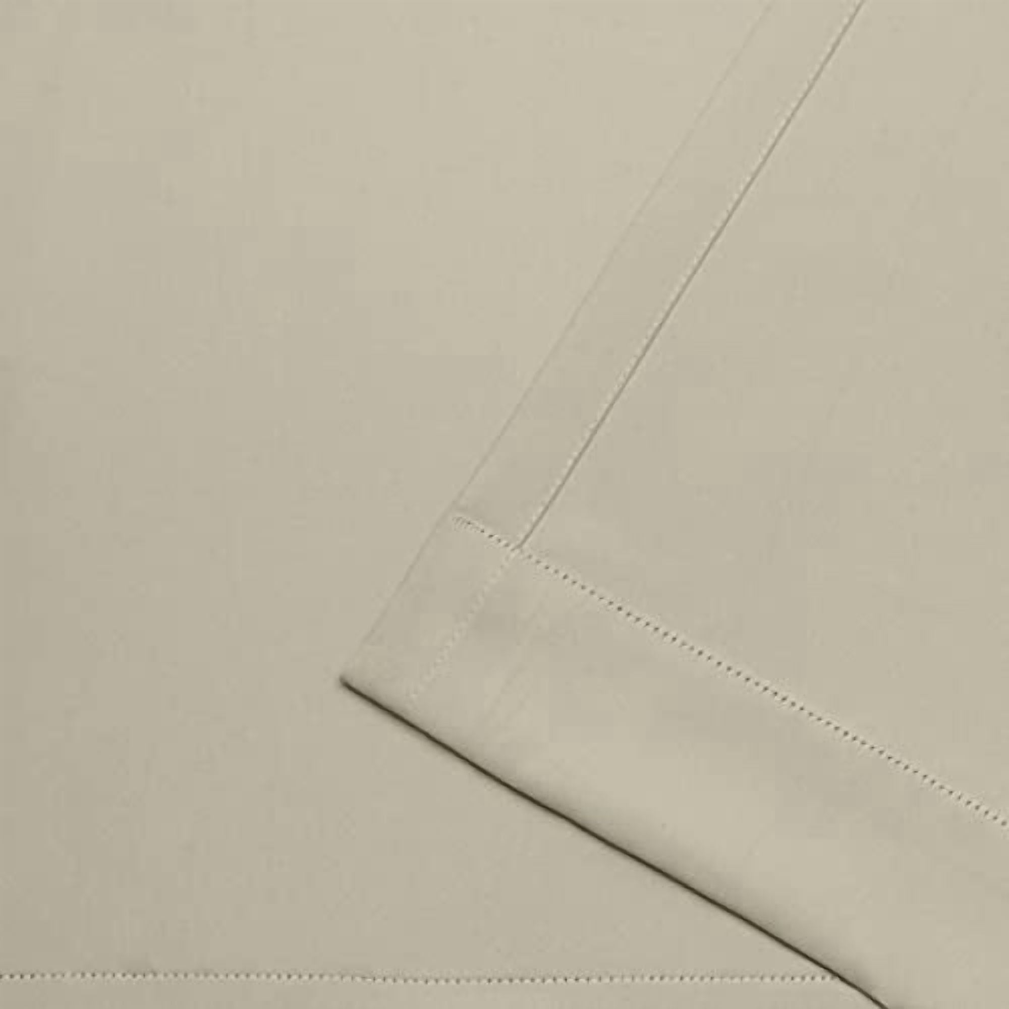 Exclusive Home Sateen Twill Woven Room Darkening Blackout Wide Patio Grommet Top Single Curtain Panel, 100"x96", Linen
