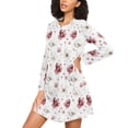 thumbnail image 3 of joogoo Flower Women's Long Sleeve Nightgown Sleepwear L, 3 of 8