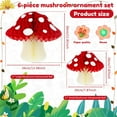 thumbnail image 2 of EIGTHTAIL 6 Pcs Décors de Fête en Forme de Champignon Lanternes en Papier Réutilisables pour Jardin, 2 of 10
