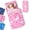 Pink magic horse, variant on Primlect Nap Mat, 55" x 22", Portable Sleeping Bag with Removable Pillow, Easy to Roll & Store, Black