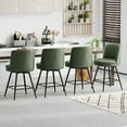 thumbnail image 5 of Zimtown Modern Barstools, 26" Counter Height Swivel Bar Stools Set with Cushion for Kitchen Island, Dining Room, Bar Chairs, Dark Green, 5 of 7