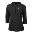 thumbnail image 2 of Women's Cutter & Buck Black Portland State Vikings Vault Virtue Eco Pique Recycled Half-Zip Pullover Hoodie, 2 of 3