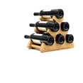 thumbnail image 4 of AggIcE Wine Rack, Bamboo Wood Wine Racks countertop, 6 Bottles Wine Storage Holder Stands for counter, 4 of 4