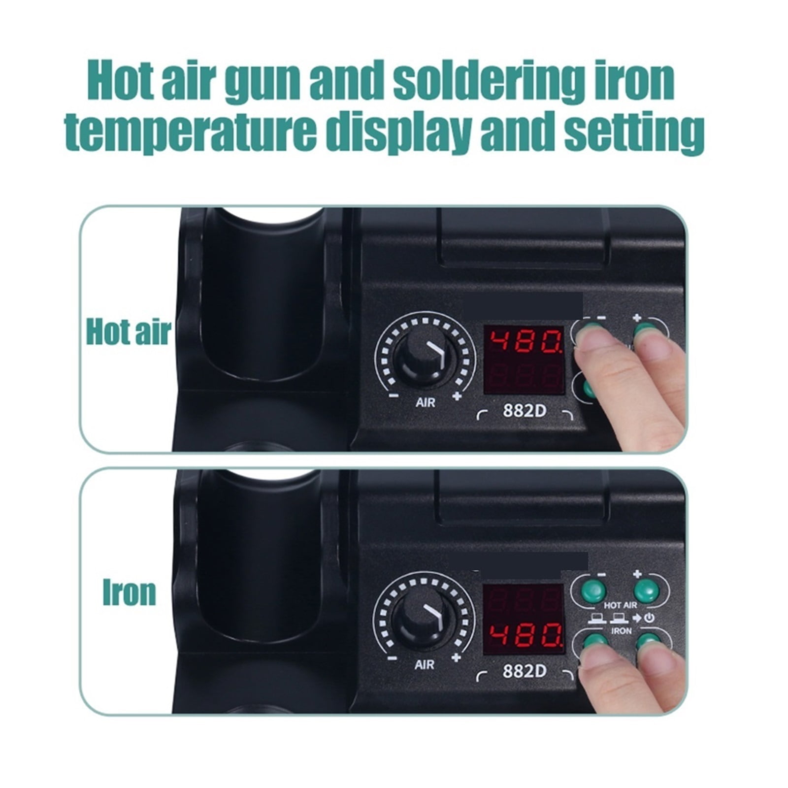 Soldering Station 2 In 1,Multifunctional Solder Iron Hot Air Gun Welding Machine,Rework Phone Repair Tool ,Accurate Temperature Control