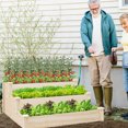 thumbnail image 2 of Laijoy 3-tier Raised Garden Bed, Tiered Garden Box w/Open-ended Base, Fir Wood Elevated Planter Box ，Perfect for Patio, Backyard, 2 of 8