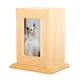 thumbnail image 1 of Urna de madera para mascotas, para perros, gatos, cenizas, ataúd cinerario, marco de fotos, conmemoración funeraria Madera clara, 1 of 9