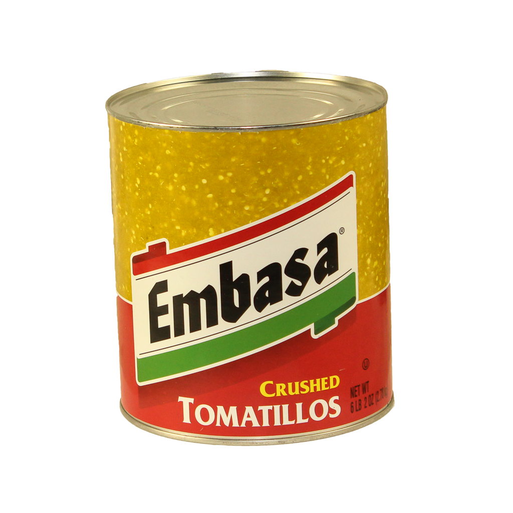 6 PACKS Embassa Crushed Tomatillos no. 10 can .