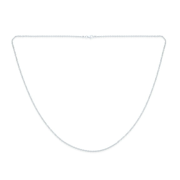 Bling Jewelry Womens Sterling Silver Rolo Chain Necklace 60 Gauge Round Link Made in Italy