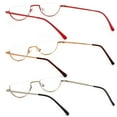 thumbnail image 4 of REAVEE 3 Pack Half Frame Reading Glasses Half Metal Moon Readers for Women Men 3.25, 4 of 4