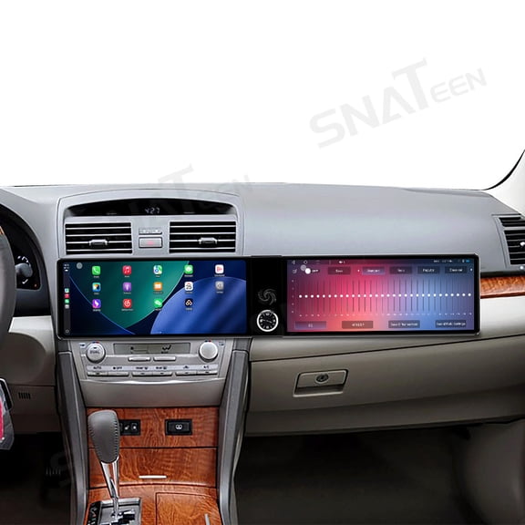 SNATEEN Dual 12.3 inch Carplay Screen/Radio/Multimedia Player for Toyota Camry 2007-2011 Model Car Navigation/GPS Upgrade Headunit Android Display 1080P Touch Screen Receiver Replace System