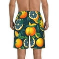 thumbnail image 3 of Bixox Men's Fresh Orange printing Casual Classic Fit Short Summer Beach Shorts, 3 of 6