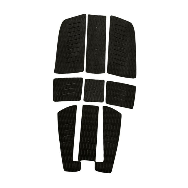 9 Uds. Almohadilla de tracción para tabla de surf, alfombrilla de agarre para cubierta, almohadilla profesional para tabla de surf EVA, almohadillas t Negro Sunnimix Almohadilla de tracción para tablas de surf