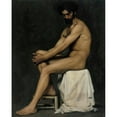 thumbnail image 3 of Albert Edelfelt 15x18 Black Modern Framed Museum Art Print Titled - Seated Man (1875), 3 of 5