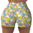 thumbnail image 2 of Logiee Colorful Duck Print Women's Biker Shorts,Workout Gym Shorts,Scrunch Shorts,Tummy Control Hidden Scrunch Running Yoga Shorts-XX-Large, 2 of 8