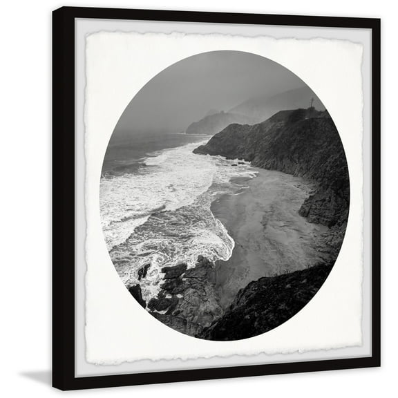 Marmont Hill Big Ocean Waves Framed Painting Print