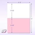 thumbnail image 2 of 8-1/2 x 11" Letter Size 2 Color Perforated Paper 1000 White/Pink, 2 of 6