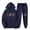 Navy, variant on USSUMA Tracksuit for Women Womans Hoodie Long Sleeved Pullover Sweatpant Outfits Pocket Drawstring Print Tracksuit Elastic Waist Comfortable Jogger Sets Oversized Sport Fall Suit