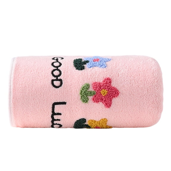 Kyusrd Velvet Hand Towels for Bathroom,Cotton Soft Absorbent Decorative Hand Towel for Face Spa Bath Gym Kitchen,Pink,34x74cm