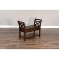 thumbnail image 4 of Pemberly Row Farmhouse 28" Wood Accent Bench with Storage in Tobacco Leaf, 4 of 7