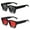 2pcs black+ruby, variant on Thick Rectangle Sunglasses Women Men Retro Square Chunky Shades 90s Glasses