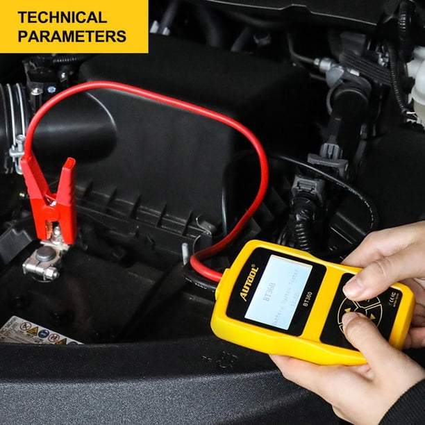 Analizador AUTOOL BT-360 DC 12V Probador del sistema de batería del vehículo Analizador de carga del automóvil