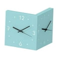 thumbnail image 2 of Reloj de pared de doble cara, reloj de esquina iluminado, barrido silencioso, relojes nórdicos montados en la pared para decoración del hogar, oficina Azul mayimx Reloj de pared de doble cara, 2 of 7