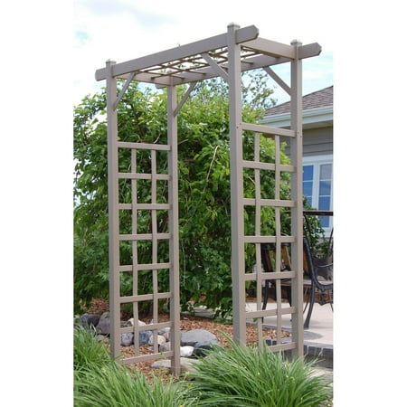 DuraTrel Elmwood 57" x 85" Mocha Vinyl Arbor