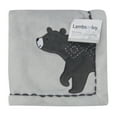 thumbnail image 2 of Lambs & Ivy Woodland Forest Gray Fleece Bear Nursery Baby Blanket, 2 of 5