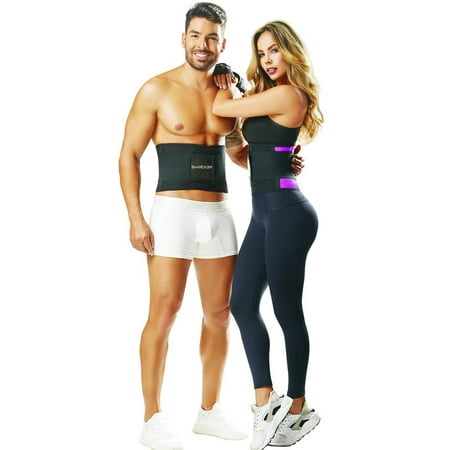 Shapewear for women men tummy Training Belt Ab workout Burn Stomach Fat Increases Abdominal Heat Body building 3-Velcro Fastener Weight loss wrap Fajas Colombianas para hombres y (Best Way To Burn Tummy Fat)