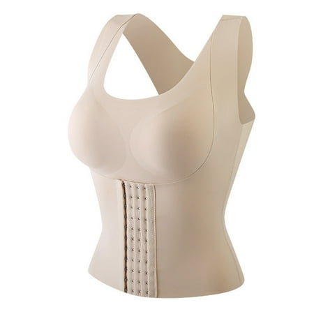 

Telfair Women Breathable Shapewear 4 in 1 Front Buckle Chest Support Chest Support Vest (Awmxgts_us)