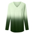 thumbnail image 6 of Kayannuo Womens Tops Long Sleeve Fall Women's V Neck T Shirts Casual Gradient Tops Blouse Tunic Long Sleeve Fit Tees, 6 of 7