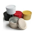 thumbnail image 6 of 10pcs 1.7oz Metal Round Tins Aluminum Empty Candle Tins with Screw Lid for Salve, Spices or Candles, 6 of 6