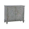 thumbnail image 2 of Home Fare Dahlia Carved Front Two Door Chest in Weathered Grey, 2 of 7