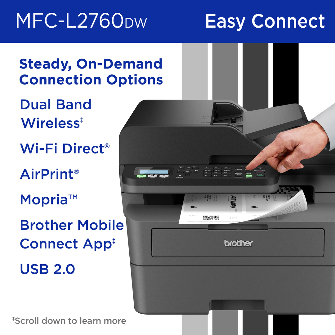 Brother MFC-L2760DW Wireless Laser All-in-One Printer photo 7