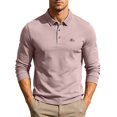 thumbnail image 2 of Kalauyu Long Sleeve Business Shirts for Men Print Turn Down Collar with Button Up Blouse Summer Casual Golf Tops, 2 of 7