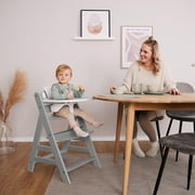 hauck Alpha+ Adjustable Wooden High Chair Set, Gray