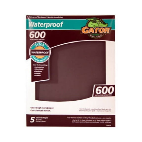 Ali Industries 4471 5pk 9x11 600grit Sandpaper