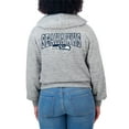 thumbnail image 5 of Women's WEAR by Erin Andrews  Heather Gray Seattle Seahawks Speckled Fleece Cropped Full-Zip Hoodie, 5 of 5