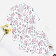 thumbnail image 5 of WEAIXIMIUNG Womens Pajama Sets Silk Satin Short Sleeve Button Down Sleepwear Top and Shorts S, 5 of 5