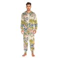 thumbnail image 3 of FORMRS Onesies Pajama for Adults Unisex Hoodie Winter Jumpsuit One Piece Sleepwear, Sizes S-2XL, Pink Floral Wave, 3 of 7