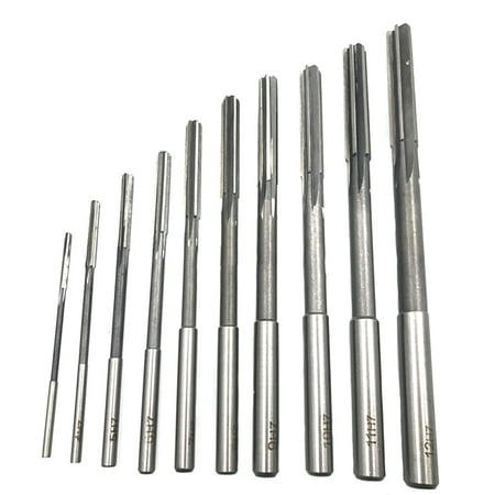

Sofullue Professional H7 Machine Reamer Milling Cutter 10x 3mm-12mm Straight Shank High Abrasion Resistance High Speed Steel Tool
