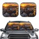 thumbnail image 2 of Balery Lizard With Sunglasses Sunset Parasol para parabrisas de coche de 2 piezas | Parasol plegable para parabrisas delantero de coche para la mayoría de sedanes-Medium, 2 of 6
