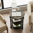 thumbnail image 6 of Yeshouse 3-Tier Nightstand, Modern Round End Table with Steel Frame, Multi-Purpose Side Table for Bedroom or Living Room, 6 of 8