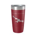 thumbnail image 1 of Moodus Reservoir Tumbler Lake Map Travel Mug Insulated Laser Engraved Coffee Cup Connecticut 20 oz Maroon, 1 of 1